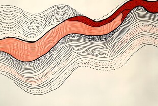 波浪线条抽象艺术图案