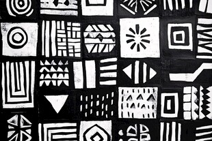 黑白几何图案抽象艺术背景