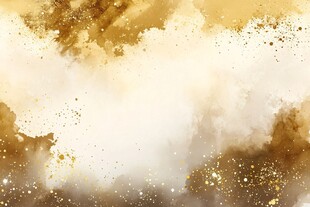 金色梦幻水彩背景纹理