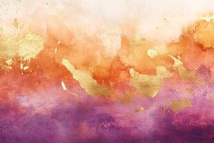 梦幻金紫渐变水彩背景