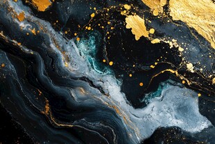 黑金大理石纹理艺术画面