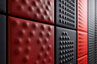 红黑质感方块墙面纹理