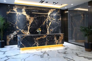 豪华大理石前台办公空间
