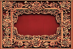 中式雕花边框 典雅装饰框