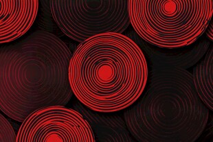 红色渐变圆圈纹理背景