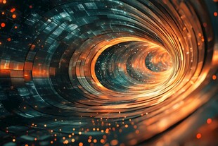 科技感时空隧道奇幻景象