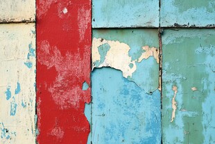 斑驳彩漆木板纹理特写