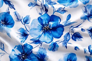 蓝花布纹 清新雅致花卉图案