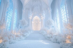 梦幻冰雪风教堂婚礼场景