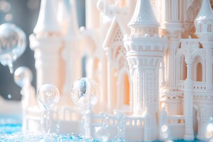 梦幻白色城堡微景观