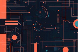 科技风几何图案背景设计