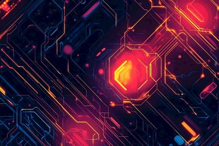 炫彩科技风电路背景图案