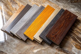 多样木纹地板样品展示