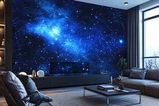 梦幻星空客厅背景墙