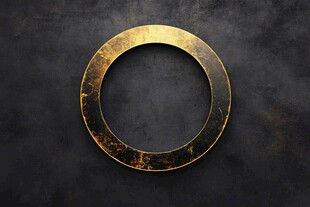 金色复古圆环背景图案