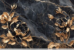 黑金牡丹大理石纹理图案