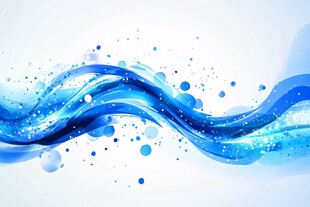 蓝色动感水波抽象背景图