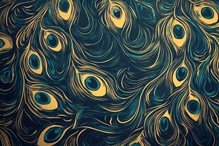 孔雀羽毛梦幻纹理图案