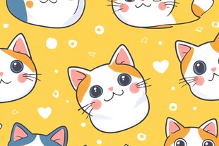 可爱猫咪图案 温馨萌趣风