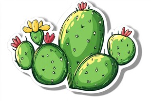 可爱卡通仙人掌插画