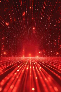 红色炫光科技感光线背景