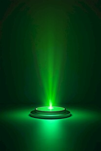 绿色光束特效发光底座