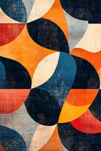 复古几何抽象图案背景