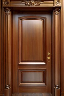 豪华实木雕花入户大门