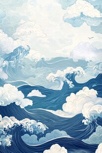 海浪翻涌的梦幻云海景观