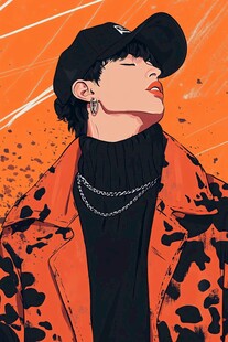 时尚潮男插画形象