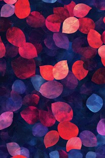 梦幻多彩叶片图案背景