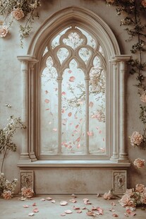 浪漫欧式花窗唯美场景