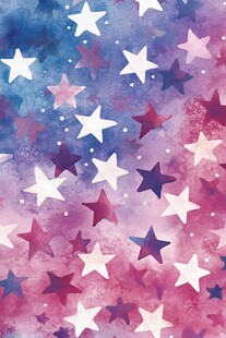 梦幻水彩星星图案背景
