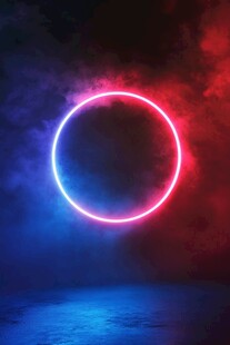 霓虹光环 梦幻光影氛围图