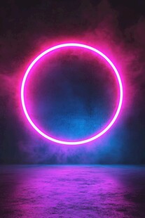 霓虹光环下的梦幻空间