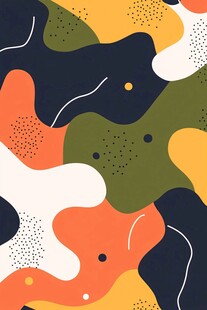 抽象多彩几何图案背景图