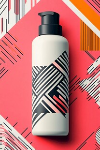 时尚几何图案按压瓶