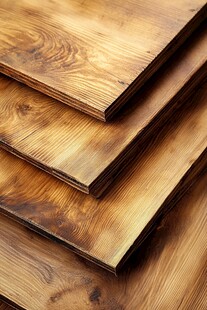 堆叠的精美木质板材