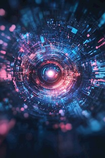 科技感数字能量漩涡