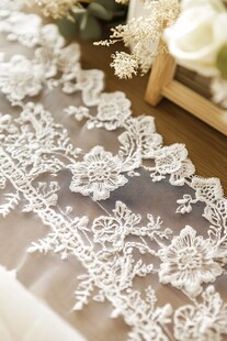 精美白色蕾丝花边装饰
