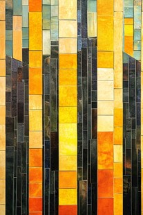 多彩瓷砖墙面纹理特写