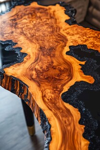 独特木纹树脂桌