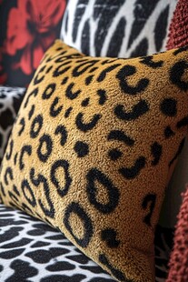 豹纹抱枕 打造个性家居风