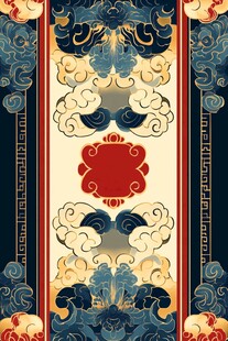 中式古典云纹吉祥图案