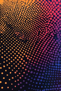 彩色半调点状渐变背景图