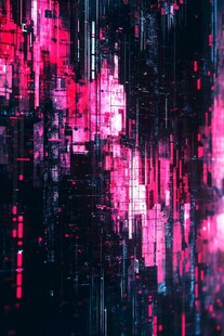 赛博朋克风数字像素背景