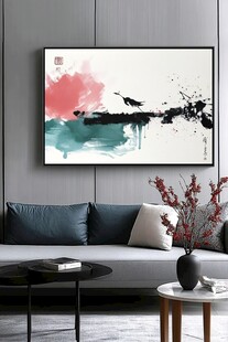 中式水墨风客厅装饰画