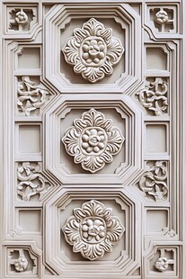 中式精美木雕花纹图案