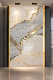 轻奢大理石玄关背景墙