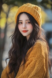 秋日暖系少女的温柔瞬间